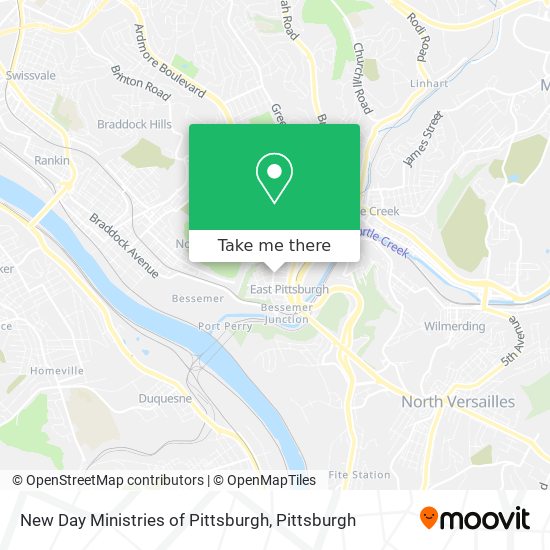 New Day Ministries of Pittsburgh map