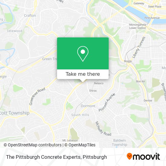 Mapa de The Pittsburgh Concrete Experts