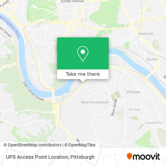 UPS Access Point Location map