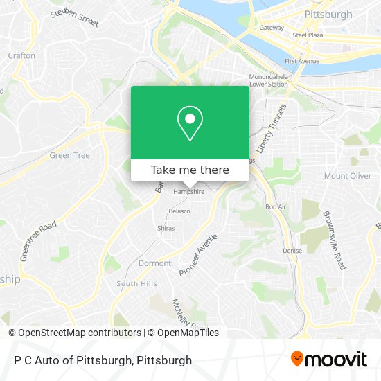 P C Auto of Pittsburgh map