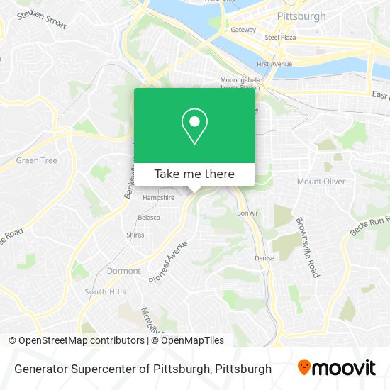 Mapa de Generator Supercenter of Pittsburgh