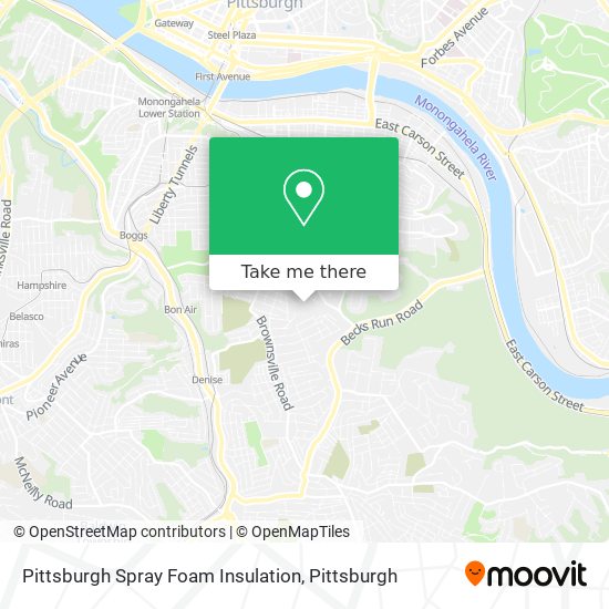Mapa de Pittsburgh Spray Foam Insulation