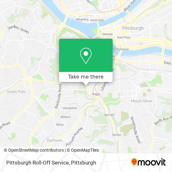 Pittsburgh Roll-Off Service map