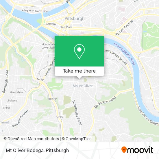 Mt Oliver Bodega map