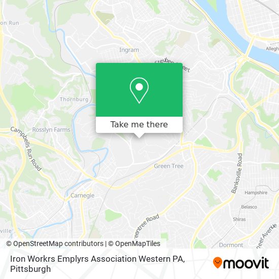 Mapa de Iron Workrs Emplyrs Association Western PA
