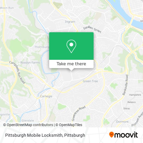 Pittsburgh Mobile Locksmith map