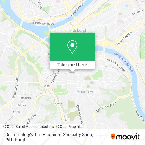 Dr. Tumblety's Time-Inspired Specialty Shop map