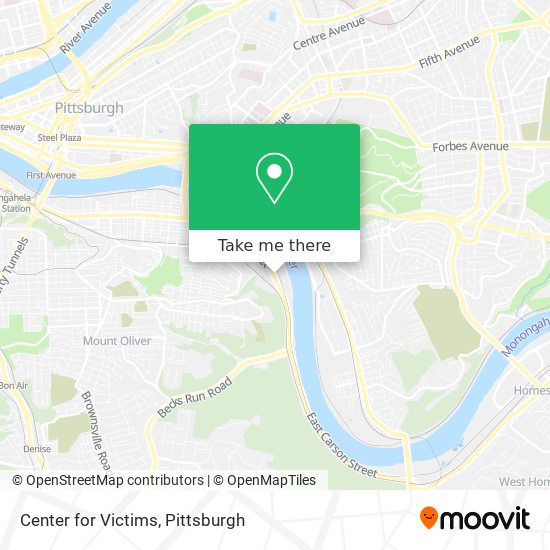 Center for Victims map