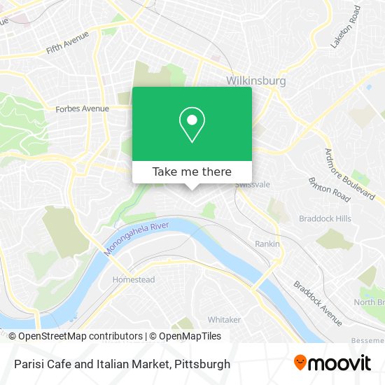 Mapa de Parisi Cafe and Italian Market