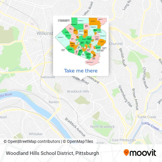 Mapa de Woodland Hills School District