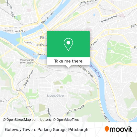 Gateway Towers Parking Garage map