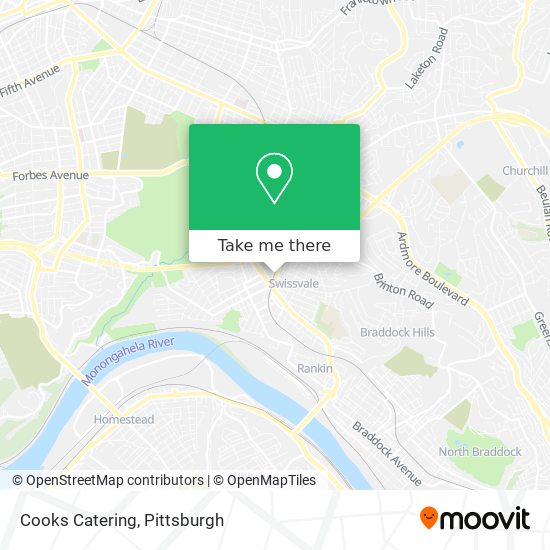 Cooks Catering map