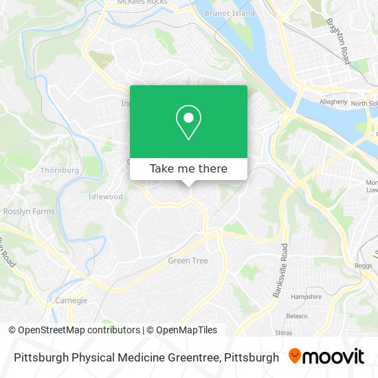 Mapa de Pittsburgh Physical Medicine Greentree