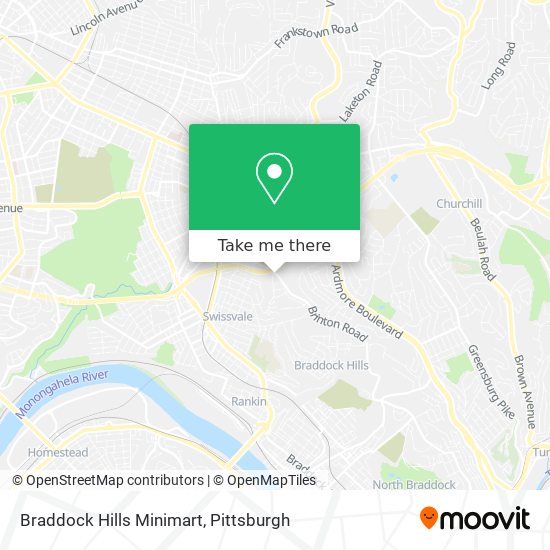 Mapa de Braddock Hills Minimart