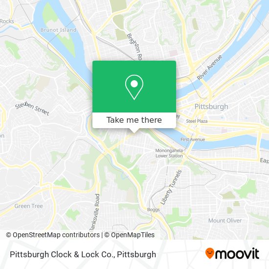 Pittsburgh Clock & Lock Co. map