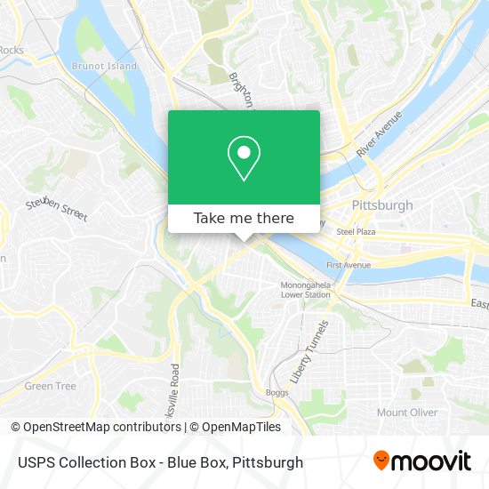 USPS Collection Box - Blue Box map