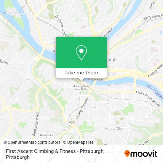 First Ascent Climbing & Fitness - Pittsburgh map