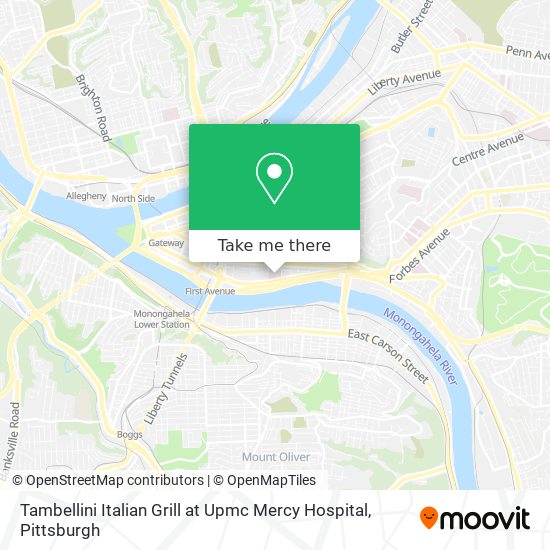 Mapa de Tambellini Italian Grill at Upmc Mercy Hospital