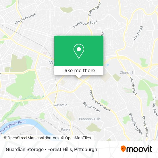 Mapa de Guardian Storage - Forest Hills