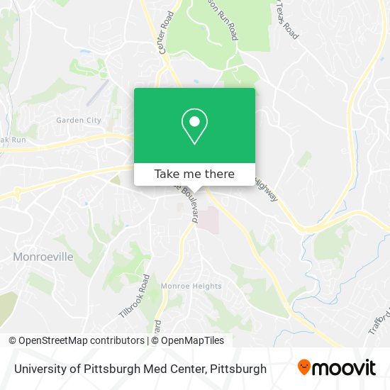 Mapa de University of Pittsburgh Med Center