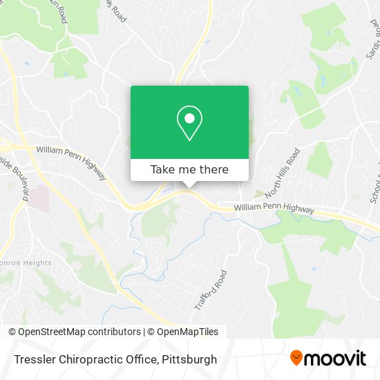 Tressler Chiropractic Office map