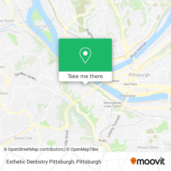 Esthetic Dentistry Pittsburgh map