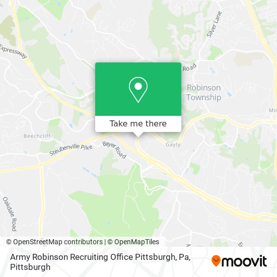 Army Robinson Recruiting Office Pittsburgh, Pa map