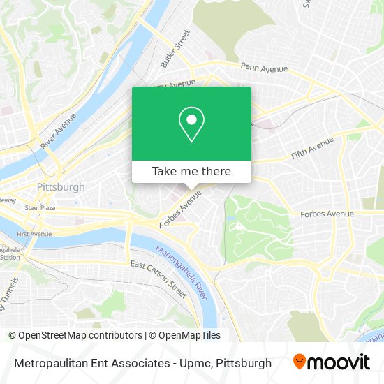 Metropaulitan Ent Associates - Upmc map