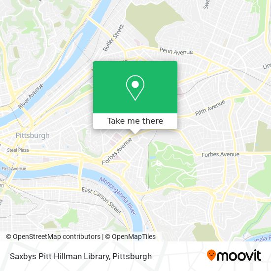 Saxbys Pitt Hillman Library map