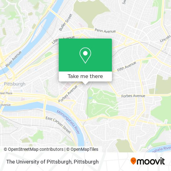 The University of Pittsburgh map