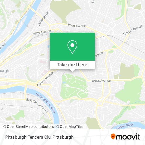 Pittsburgh Fencers Clu map