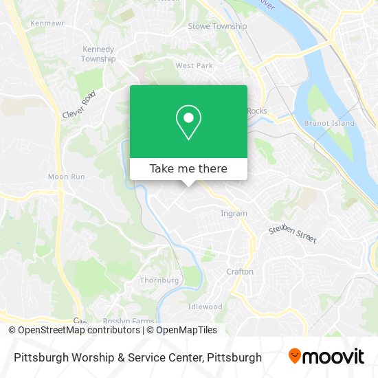 Mapa de Pittsburgh Worship & Service Center