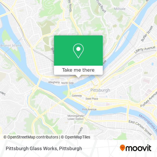 Pittsburgh Glass Works map