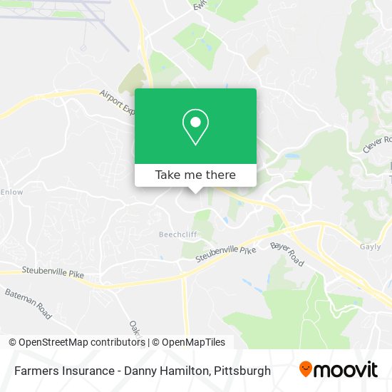 Farmers Insurance - Danny Hamilton map