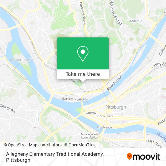 Mapa de Allegheny Elementary Traditional Academy