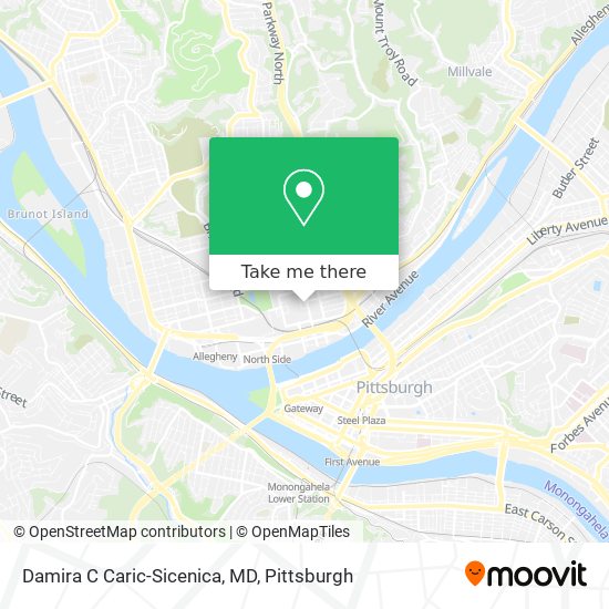Damira C Caric-Sicenica, MD map
