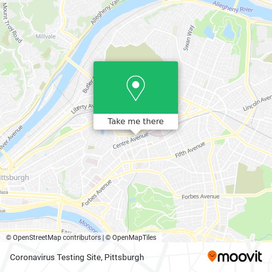 Coronavirus Testing Site map