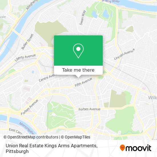 Union Real Estate Kings Arms Apartments map