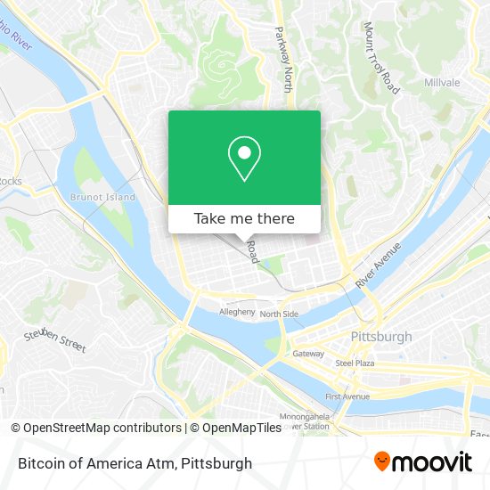 Mapa de Bitcoin of America Atm