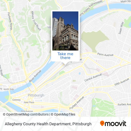 Mapa de Allegheny County Health Department