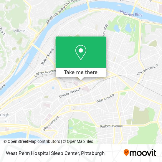 West Penn Hospital Sleep Center map