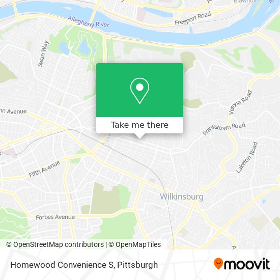 Mapa de Homewood Convenience S