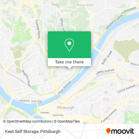 Keet Self Storage map