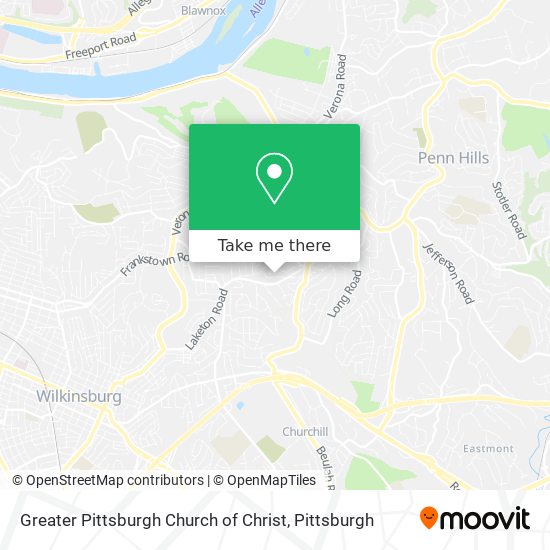 Greater Pittsburgh Church of Christ map