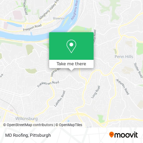 MD Roofing map