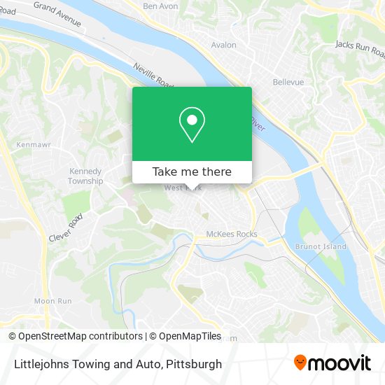 Littlejohns Towing and Auto map