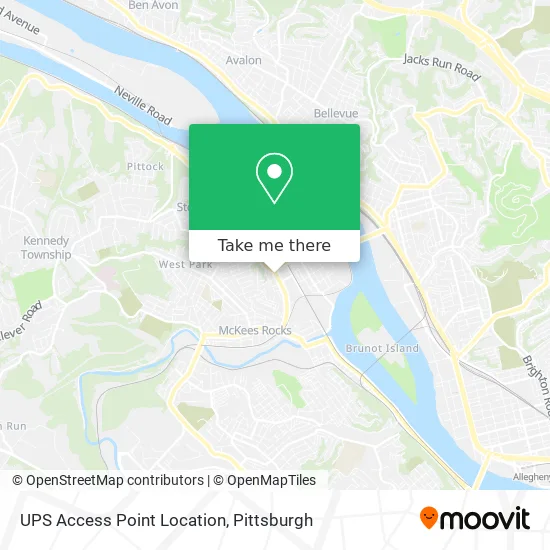 UPS Access Point Location map