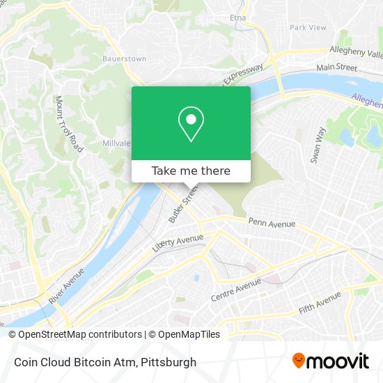 Mapa de Coin Cloud Bitcoin Atm