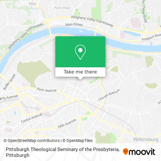 Mapa de Pittsburgh Theological Seminary of the Presbyteria