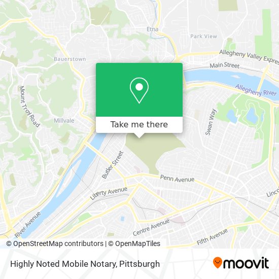 Highly Noted Mobile Notary map
